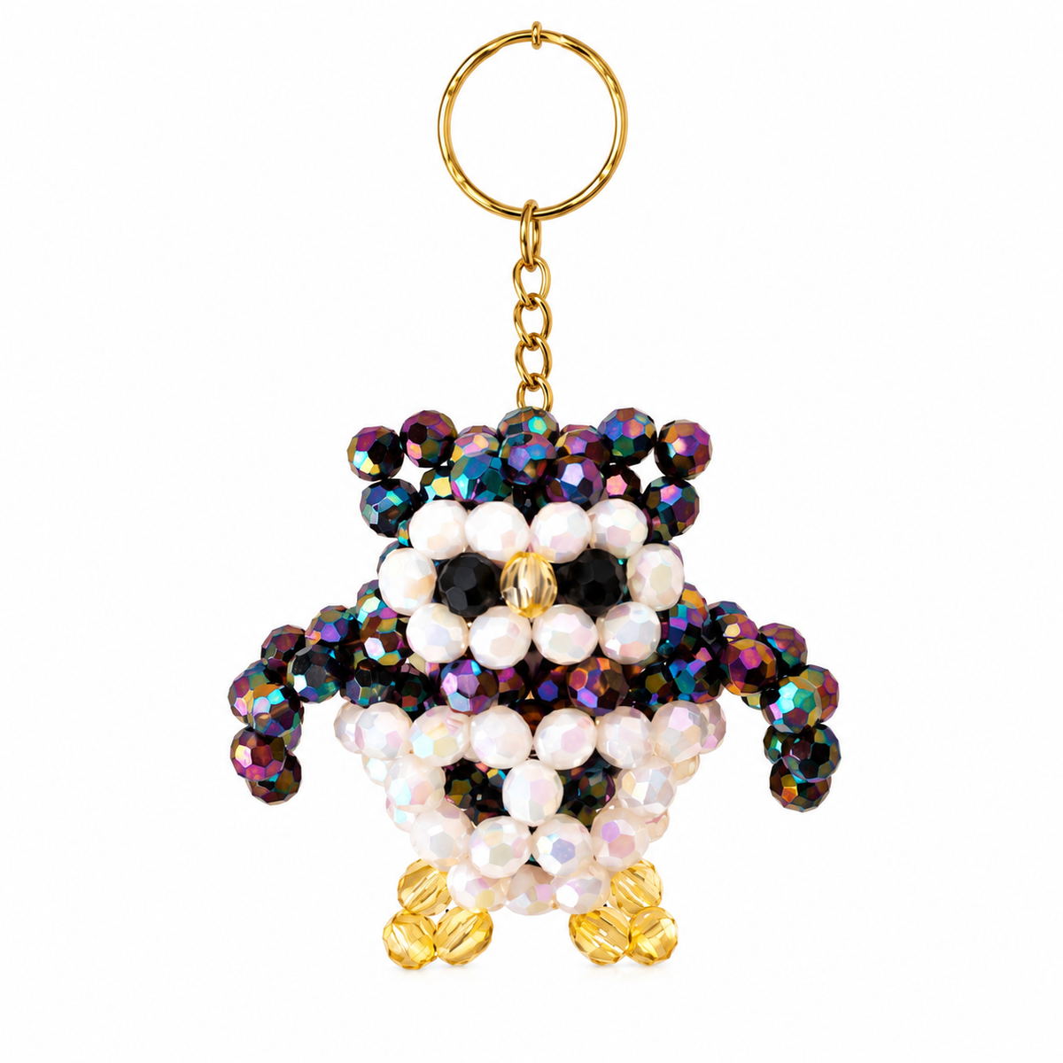 PORTACHIAVI GUFO - Faceted Acrylic Beads