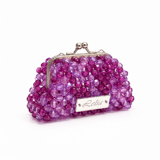 PORTAMONETE CLIC CLAC RETTANGOLARE ALLUNGATO- Faceted Acrylic Beads