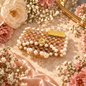PORTACARTE SINGOLO CON PATTA - Faceted Acrylic Beads
