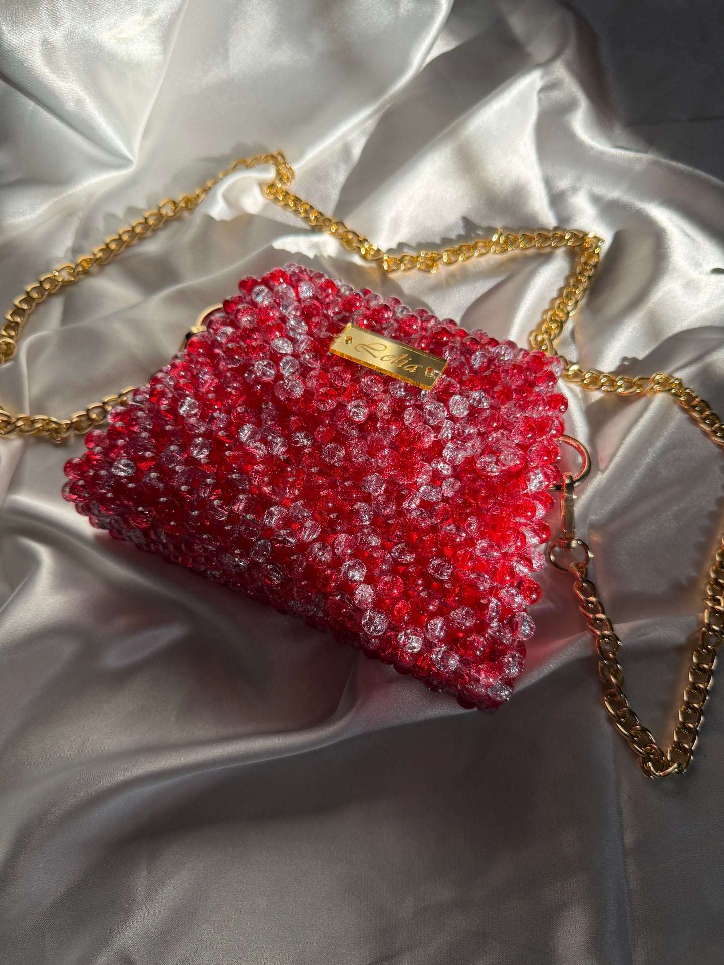 CHERRY GLOW - Mini Crystal Glass Jewel Bag