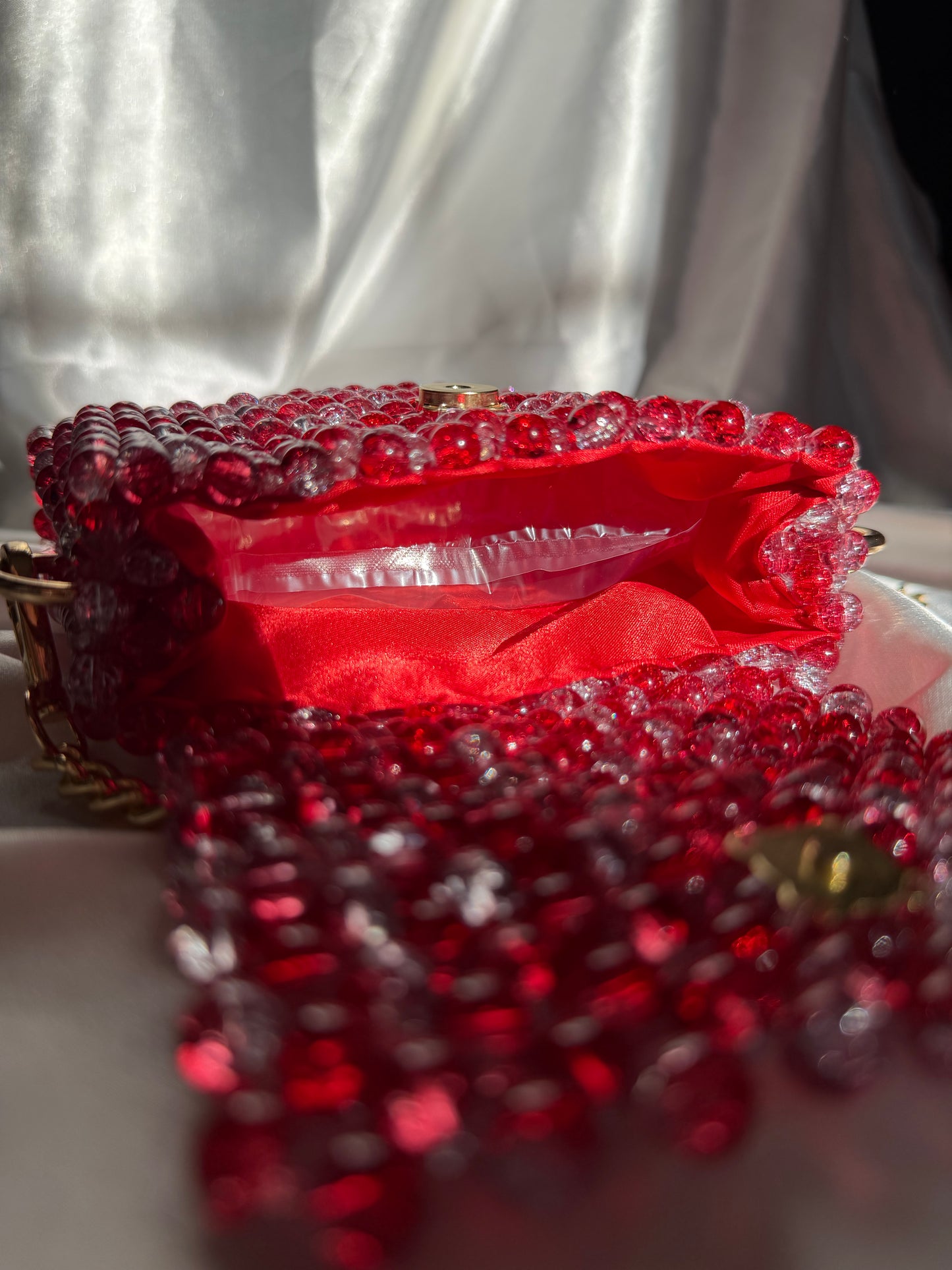 CHERRY GLOW - Mini Crystal Glass Jewel Bag