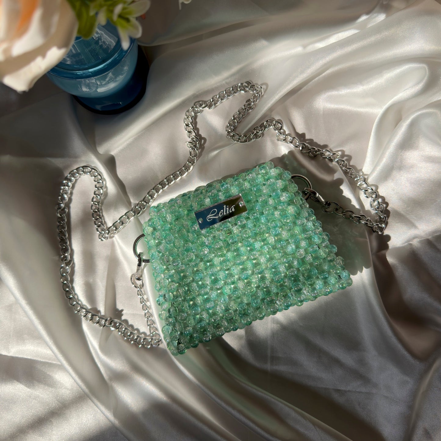 CHERRY GLOW - Mini Crystal Glass Jewel Bag