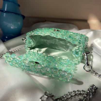 CHERRY GLOW - Mini Crystal Glass Jewel Bag