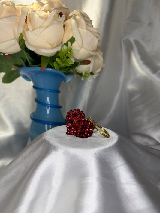 PORTACHIAVI HEART 3D - Small Crystal Glass Keychain