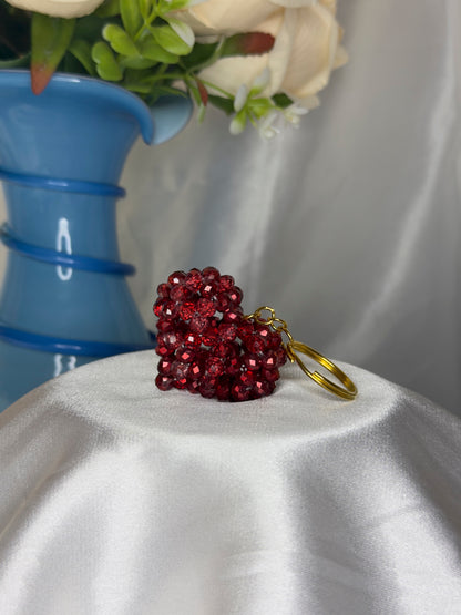 PORTACHIAVI HEART 3D - Small Crystal Glass Keychain