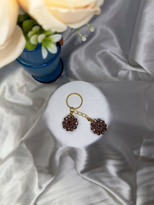 PORTACHIAVI DOPPIA PALLINA - Crystal Glass Keychain