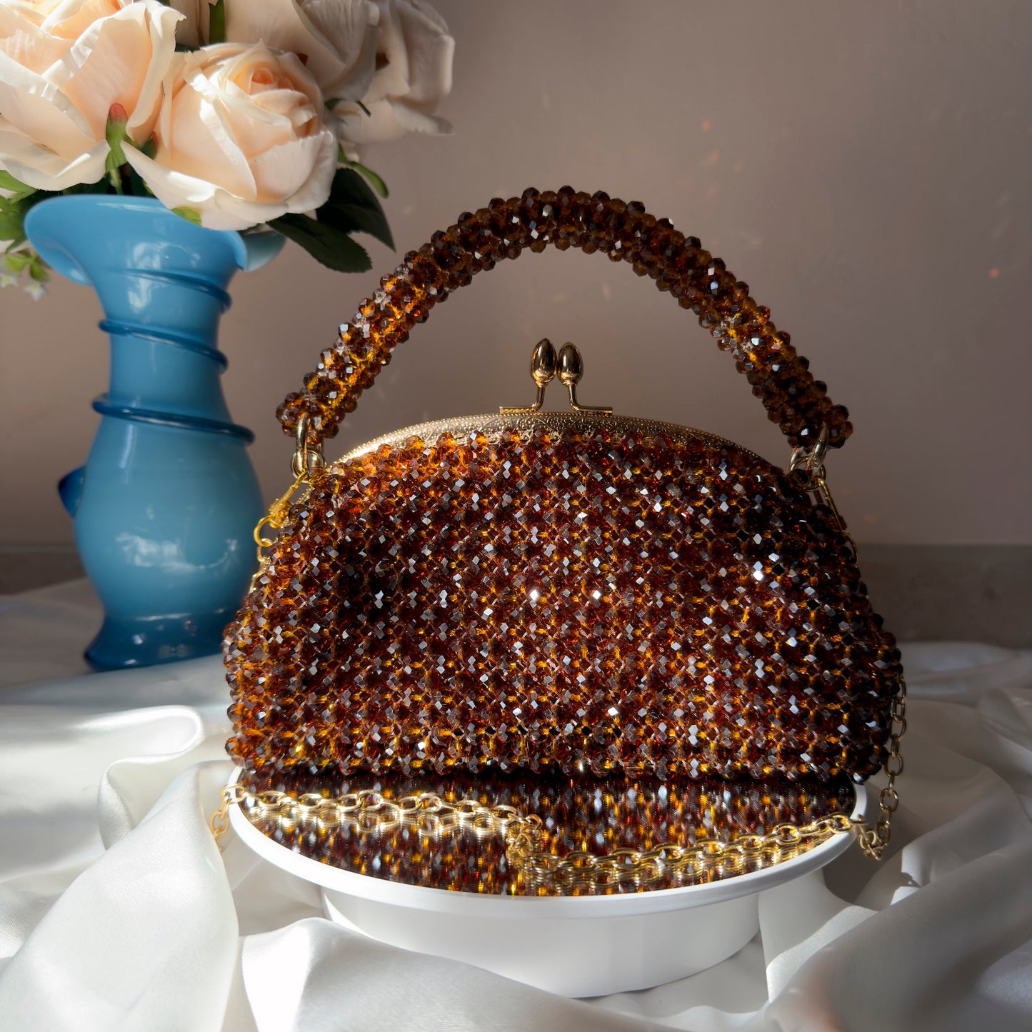 ALVIROSE - Medium Crystal Glass Jewel Bag