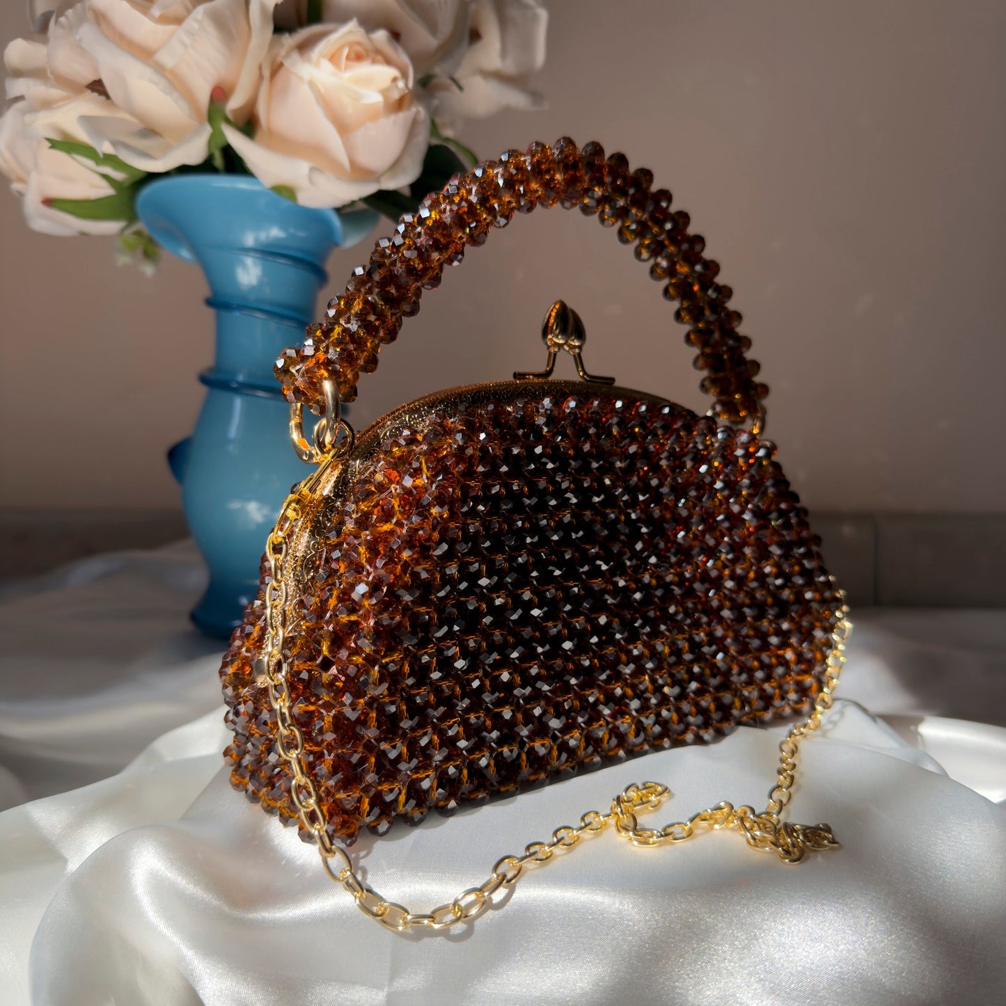 ALVIROSE - Medium Crystal Glass Jewel Bag