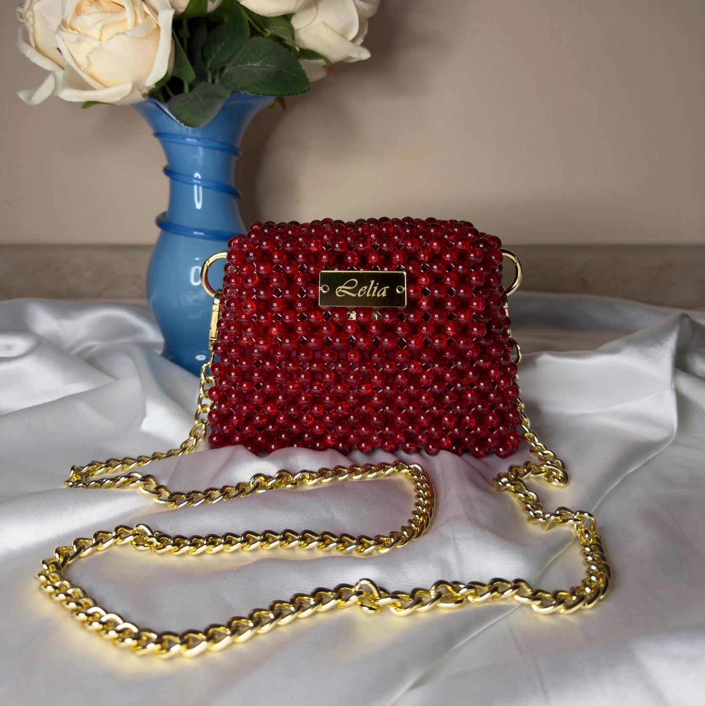 CHERRY GLOW - Mini Crystal Glass Jewel Bag