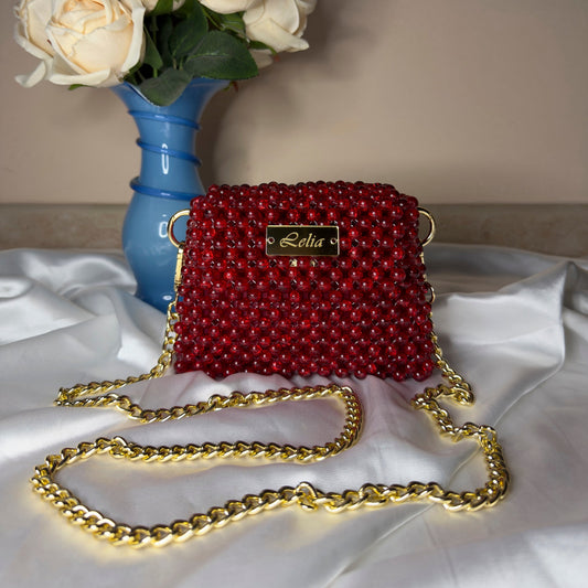 CHERRY GLOW - Mini Crystal Glass Jewel Bag