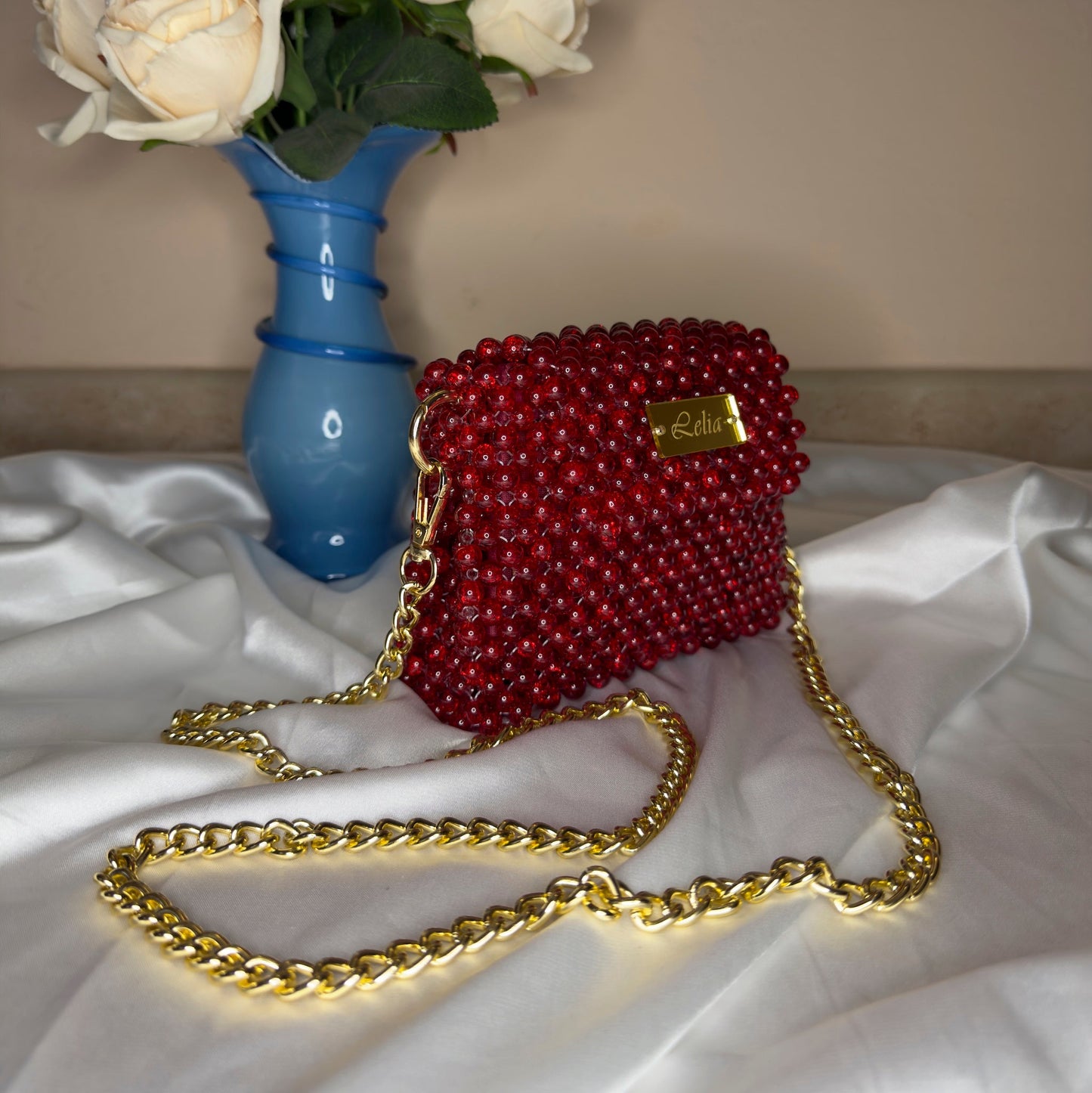 CHERRY GLOW - Mini Crystal Glass Jewel Bag